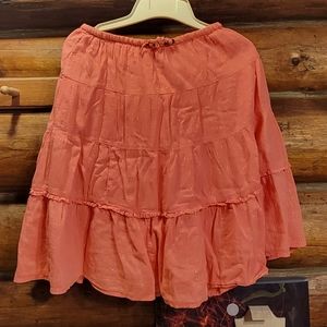 Old Navy SzM pink ruffled mini skirt with sparkle